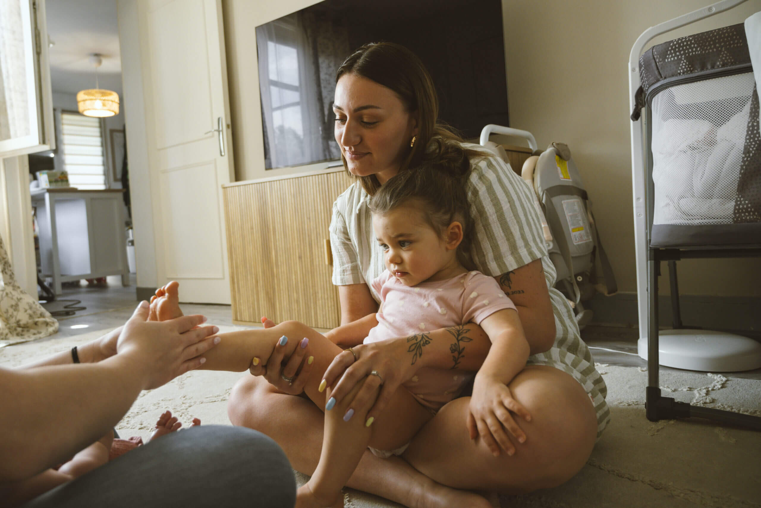 Le soin de réflexologie émotionnelle bébé de chez Nuages de bébé.
